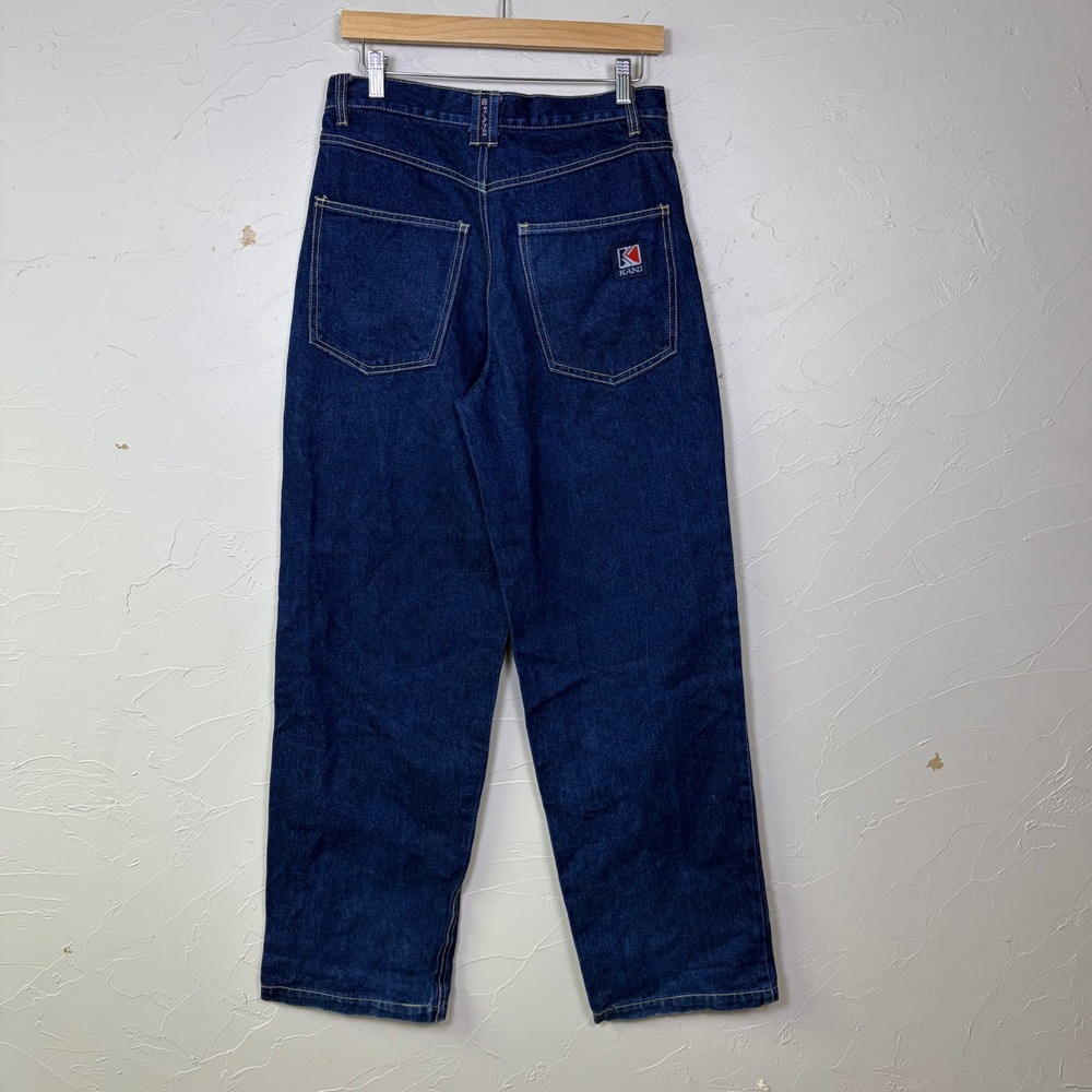 Vintage Y2K Karl Kani Baggy Jeans Mens 30 Dark Wash Hip Hop Wide Leg Streetwear